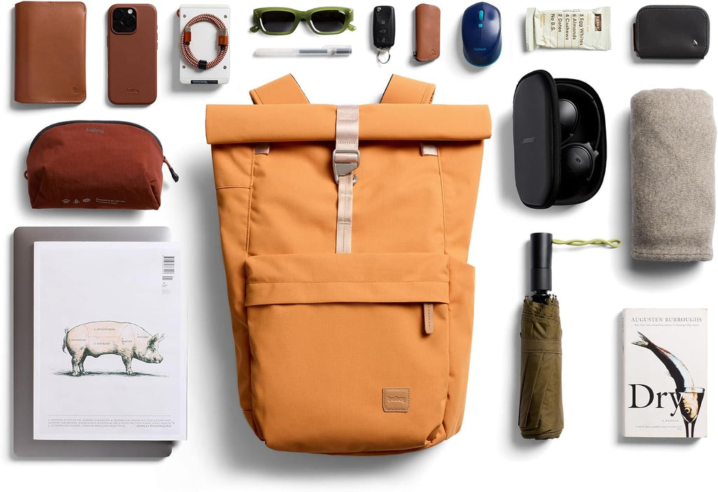Bellroy Classic Rolltop (commuter backpack with 16' laptop sleeve, luggage pass-through, and two access points) - Butterscotch