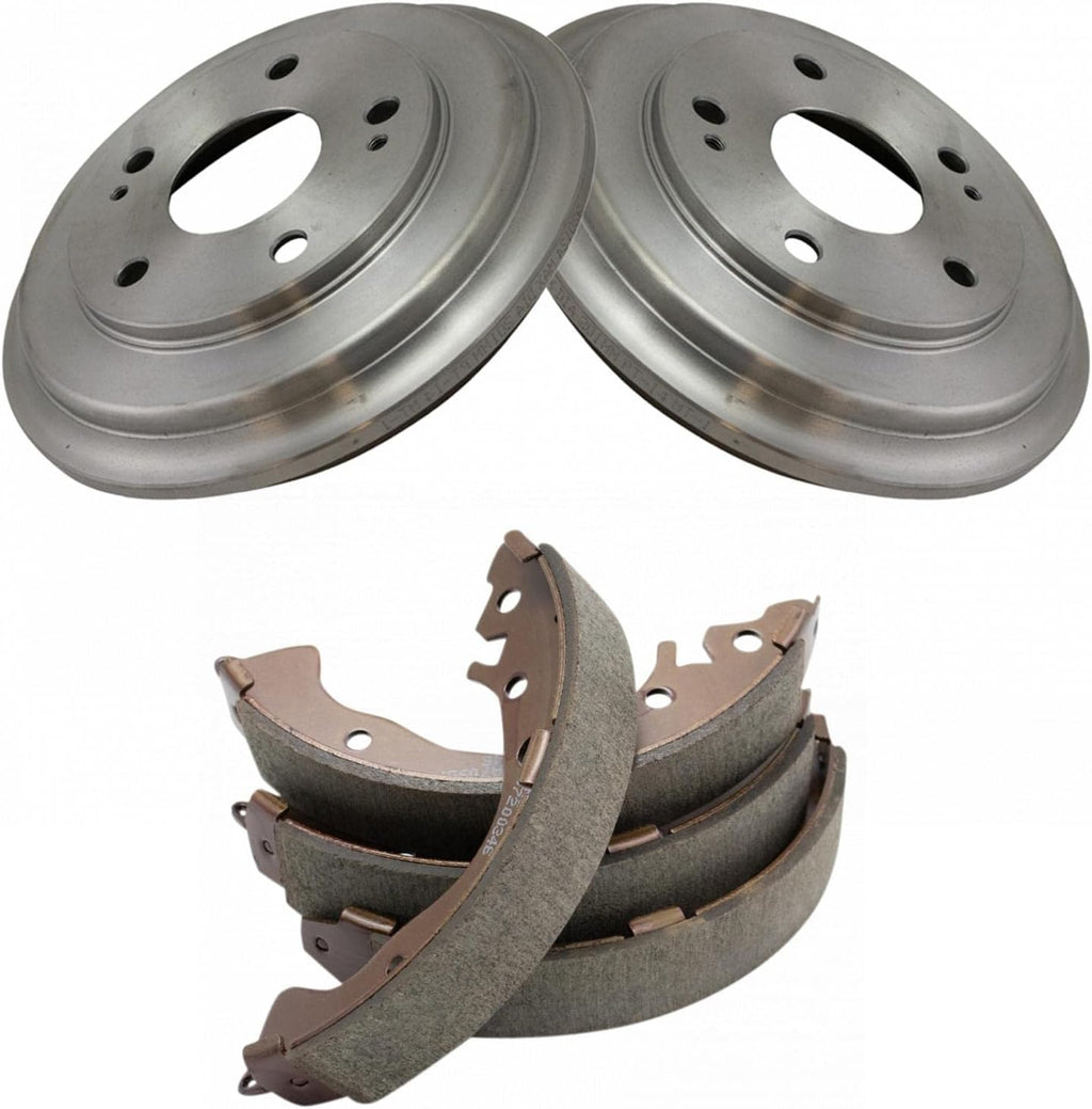 TRQ Rear Brake Shoe & Drum Kit Compatible with 2006-2015 Honda Civic