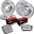 R1 Concepts Front and Rear Brake Kit Fits 2018-2022 Buick Encore, Chevrolet Trax| Optimum Oep Brake Pads and Blank Brake Rotors| 11.8' Front & 10.6' Rear