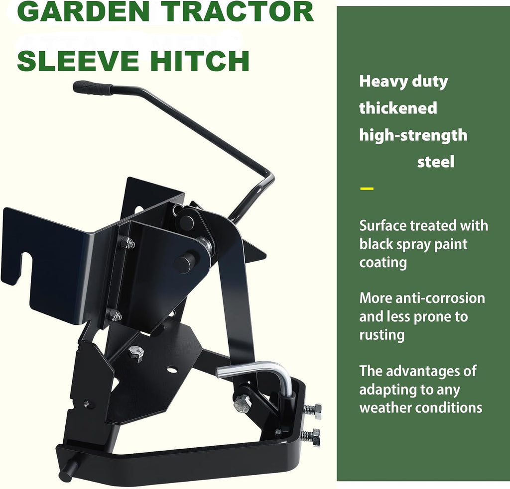 585607901 Heavy Garden Tractor Sleeve Hitch Attachment Rear Mount Fit for Husqvarna Craftsman T200 T300 Series or Cub Cadet Craftsman MTD Garden Lawn Mower Tractors