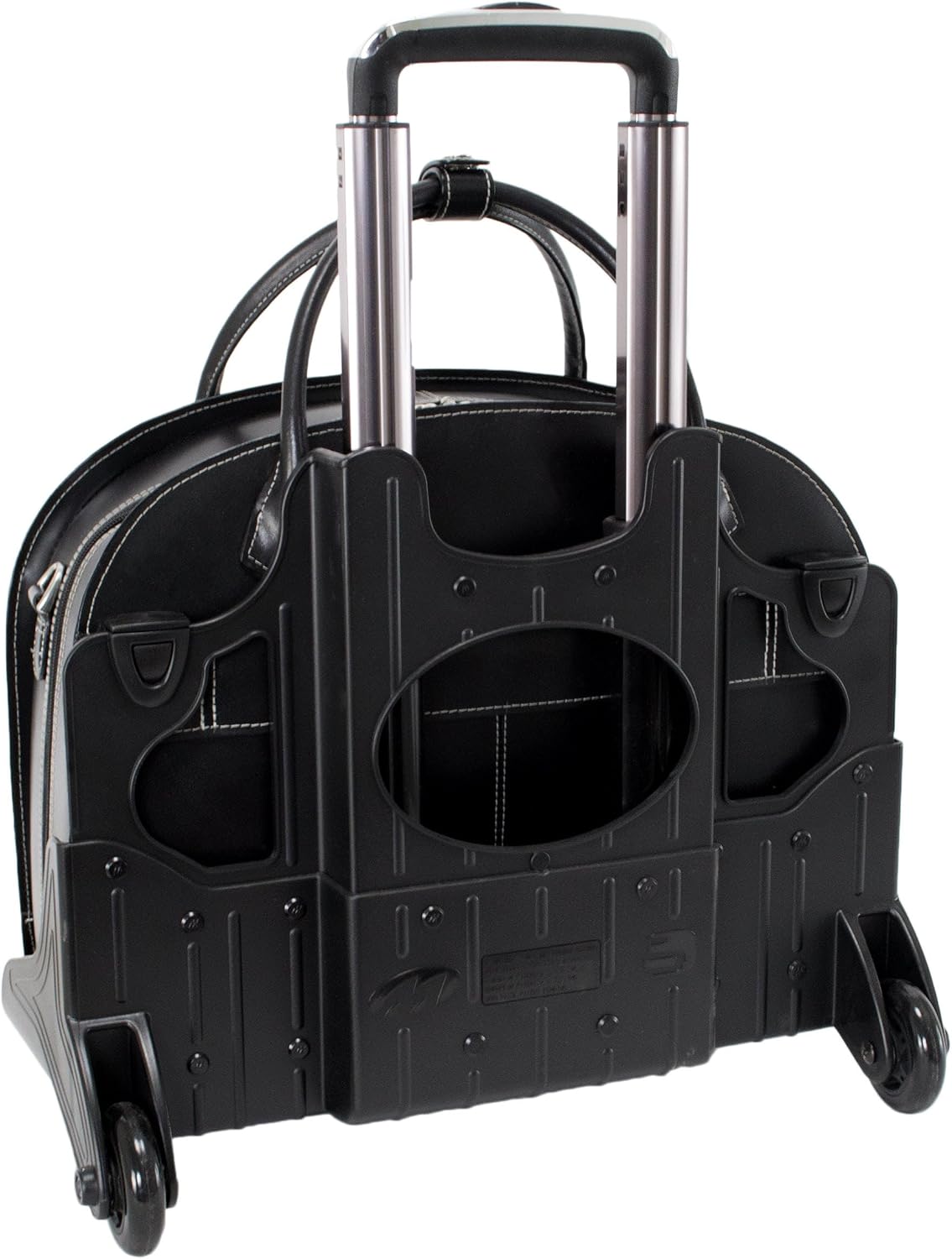 McKlein W Series, Glen Ellyn, 15' Leather Detachable -Wheeled Ladies' Laptop/Computer & Tablet Business Briefcase Bag/Women's Rolling Overnight Travel Bag, Removable trolley case