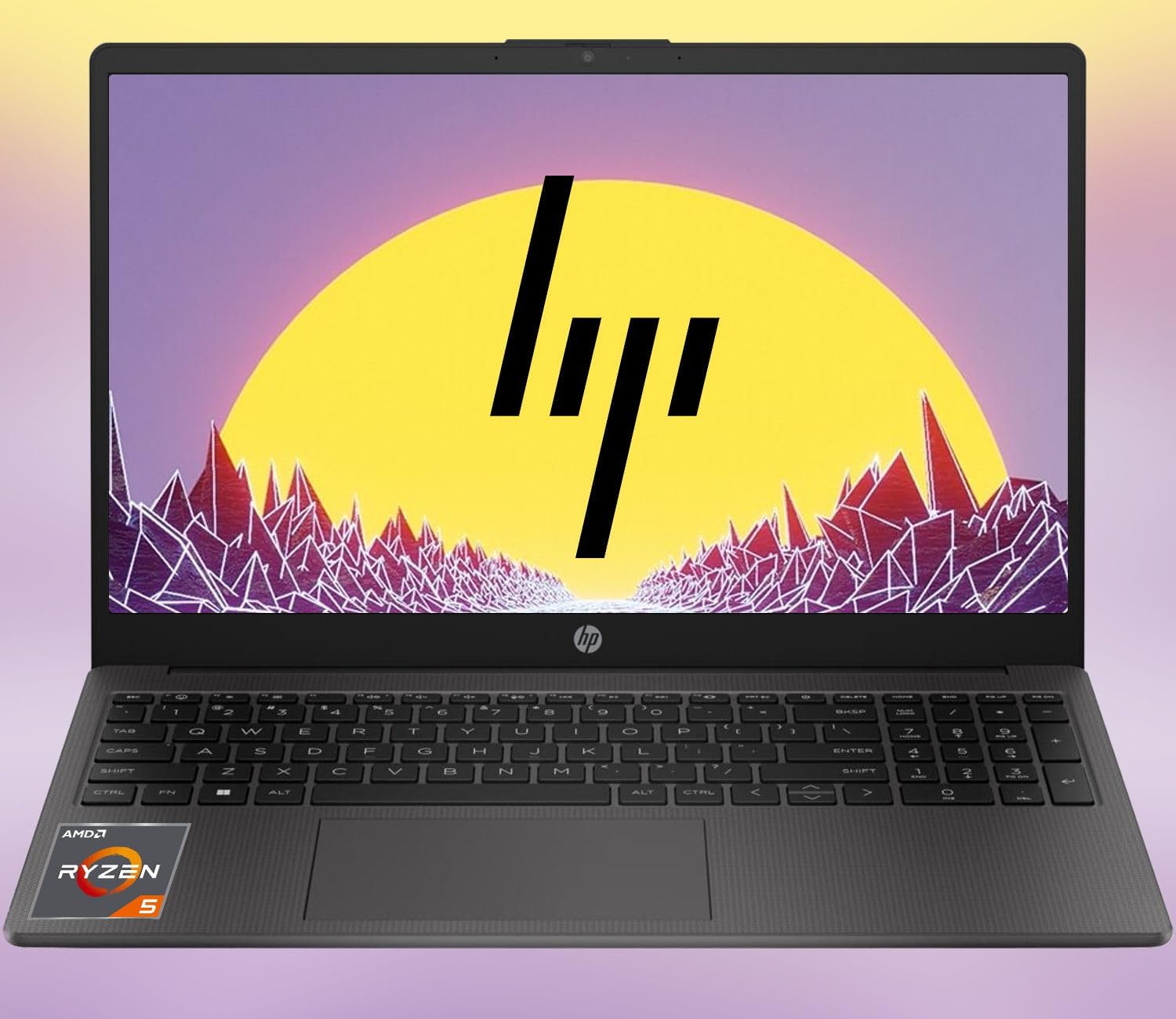 HP 255 G10 Laptop, 15.6' FHD Display, Ryzen 5 7530U Processor, 32GB RAM, 1TB SSD, Windows 11 Pro, Anti-Glare Coating, HD Camera with Temporal Noise Reduction, Multitouch Gesture Support Touchpad