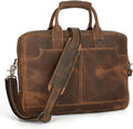 Augus Vintage Leather Briefcase for Men 15.6 Inch Laptop Computer Bag Retro Messenger Crossbody Shoulder Bag | Vintage Leather