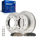 KAX Front Brake Kit for Ford F-250 Super Duty 2005-2012, F-350 Super Duty 2005-2012, F-450 Super Duty 2010-2012, 13.65inch Brake Rotors Pads Kit, #54124+D1069 Front Brakes