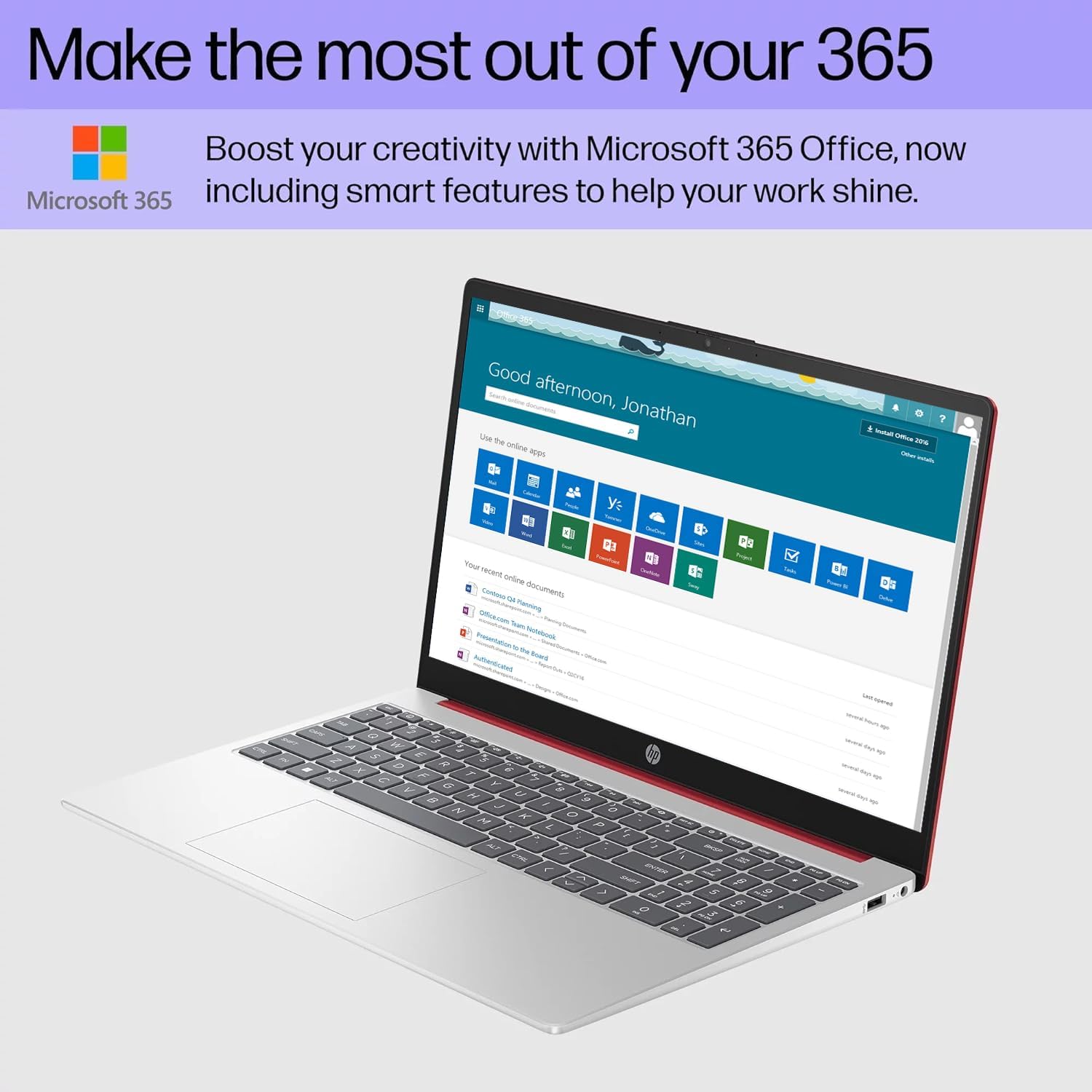 HP Essential 15.6' Laptop, Intel N200 4-Core Processor, 16GB RAM, 256GB Storage (128GB SSD+128GB WOWPC USB), WiFi 6 & Bluetooth, HDMI, Battery Life Up to 11hrs, Windows 11, 1 Year Office 365