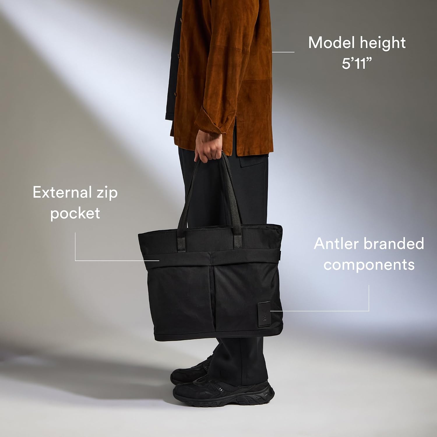 ANTLER - Urban Core Tote Bag, Laptop Bags for Women, Water-Resistant Everyday Handbag with Pockets, 16' Laptop Sleeve