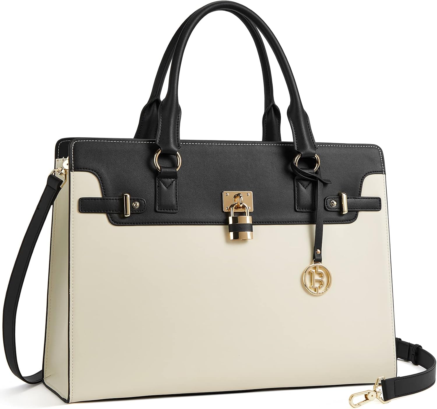 BOSTANTEN Briefcase for Women 15.6 inch Leather Laptop Bag Vintage Slim Lawyer Business Bag Stylish Work Purse