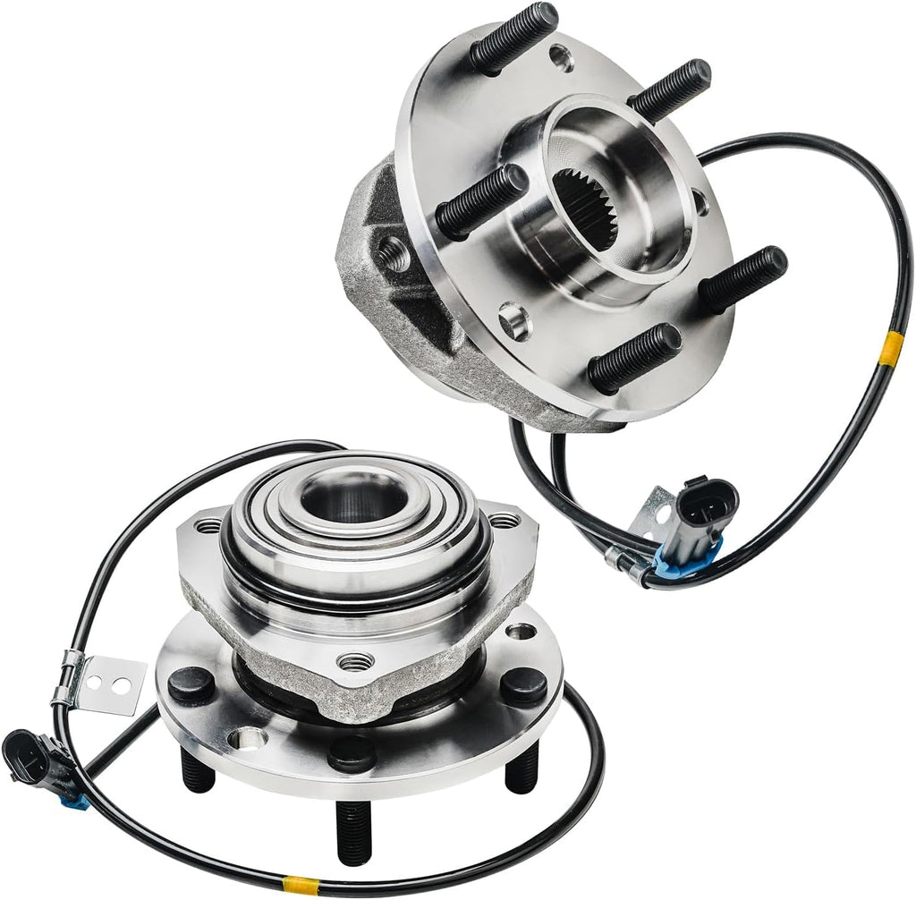 Detroit Axle - 4WD Front Brake Kit for 98-05 Chevy Blazer 97-01GMC Jimmy 98-04 S-10 Sonoma 98-00 Isuzu Hombre, Wheel Bearing Hubs Replacement Disc Brake Rotors Ceramic Brakes Pads