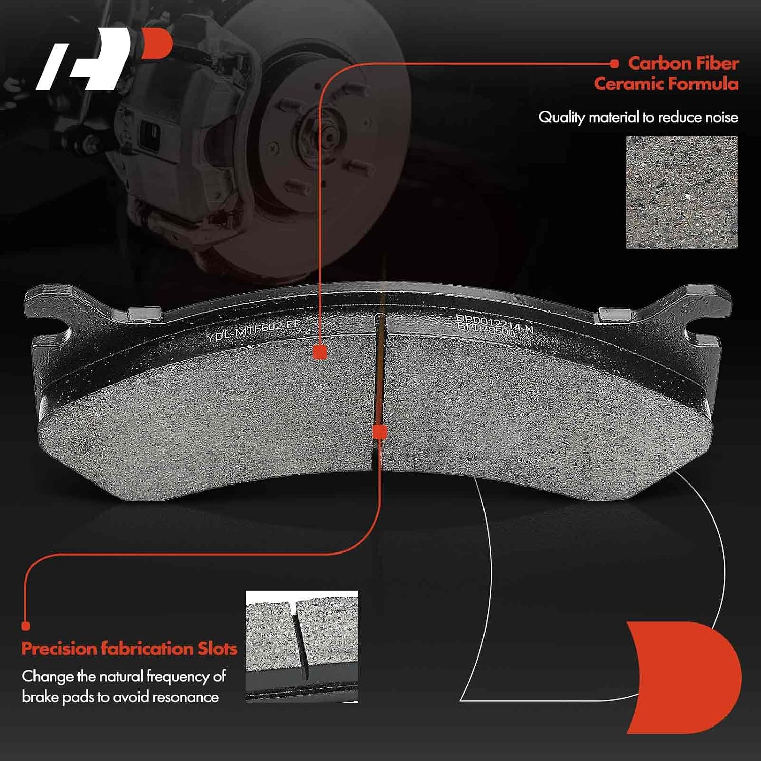 A-Premium 12.99 in (330mm) Rear Vented Disc Brake Rotors + Ceramic Pads kit Compatible with Select Chevy and GMC Models - Avalanche, Silverado 2500, 3500 HD, Suburban, Sierra 2500, Yukon XL 2500, 6-PC