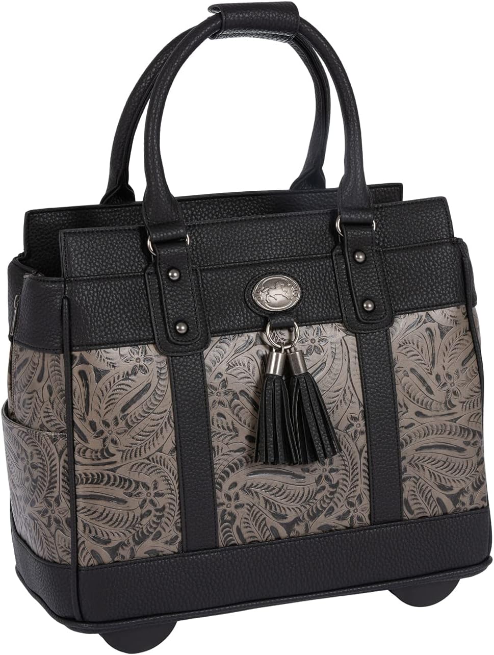 JKM & Company Rolling Laptop Bag Women, Rolling Briefcase for Women, 13'-17' Inch Laptop Bag with Wheels