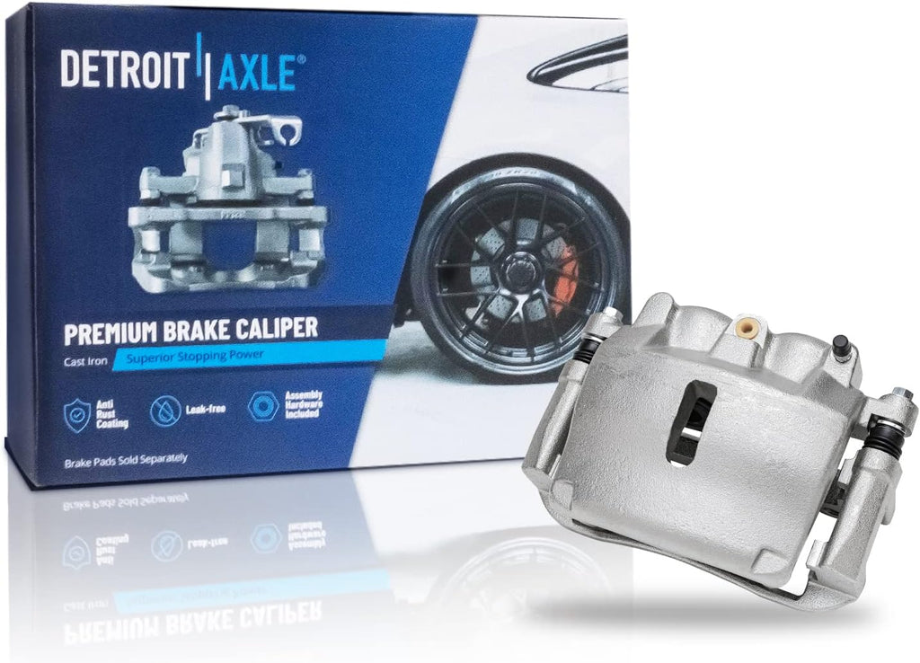 Detroit Axle - 2WD 6 Lugs Front Disc Rotors Brake Pads Right Caliper Replacement for 2005-2008 Ford F-150 Mark LT - 5pc Set