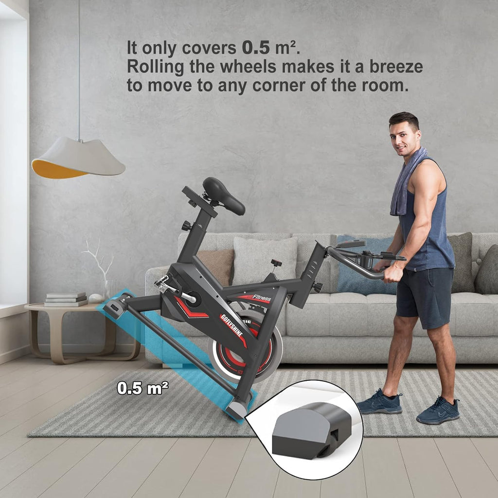Exercise Bikes Stationary,Exercise Bike for Home Indoor Cycling Bike for Home Cardio Gym,Workout Bike with Mount & LCD Monitor,Silent Belt Drive