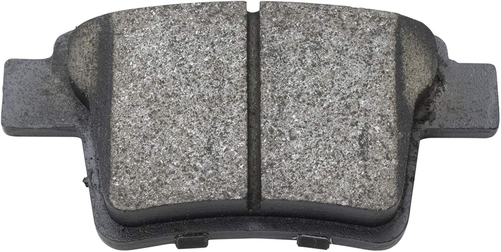 TRQ Performance Rear Brake Pad and Rotor Set Ceramic Coated Drilled Slotted Solid Rotors Calipers Compatible with 05-07 Ford Five Hundred Freestyle Mercury Montego 08-09 Taurus X 08-09 Sable