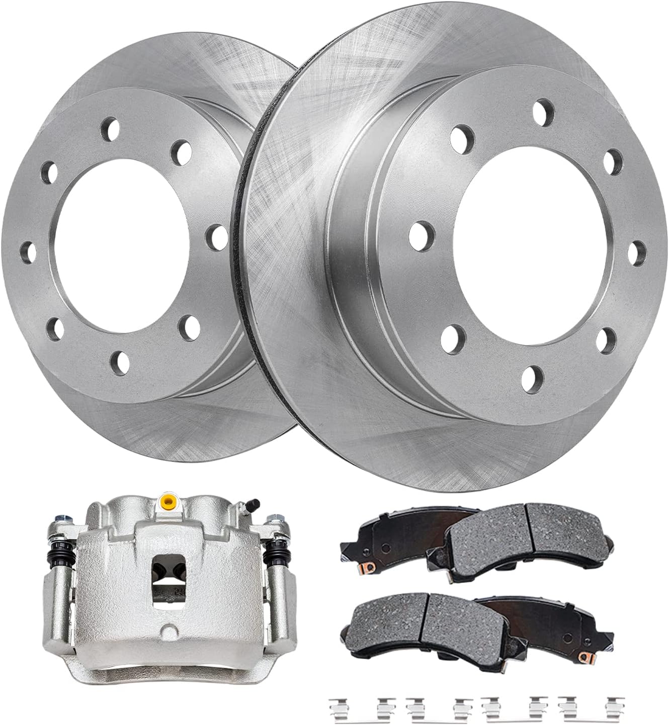 Detroit Axle - Rear Brake Kit for Chevrolet Express GMC Savana 2500 3500, 3.58'' inch Disc Brake Rotors Ceramic Brake Pads Brake Caliper Replacement