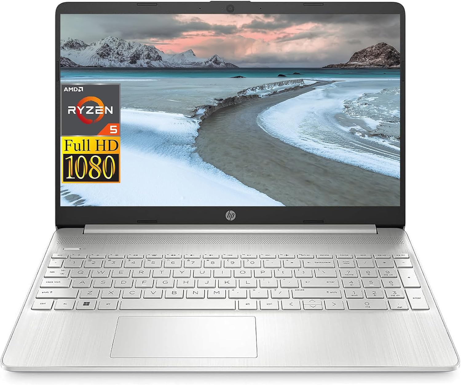 HP 2024 15.6' Business Laptop, AMD Ryzen 5 5500U Processor, 16GB RAM, 512GB SSD, AMD Radeon Graphics, Micro-Edge & Anti-Glare Screen, Thin & Portable, Long Battery Life, Windows 11 Pro