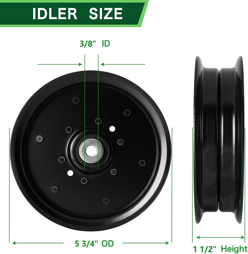 42' Lawn Mower Deck Rebuild Kit Fit MTD Craft sman Z6000 Zero Turn Lawn Mower Includes (2) Spindles 918-05137 618-05137 (2) Blades 490-110-M108 (2) Idler Pulley 756-05042 756-04511B
