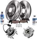 Detroit Axle - Front Brake Kit for Chevrolet 2006-2008 Malibu 2008-2010 HHR Pontiac 2005-2010 G6, Disc Brake Rotors Ceramic Brakes Pads Wheel Bearing Hubs 2007 Replacement: 11.65 inch Rotor