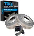 TRQ Rear Brake Drum & Shoe Kit Compatible with Dodge Chrysler Eagle Mitsubishi