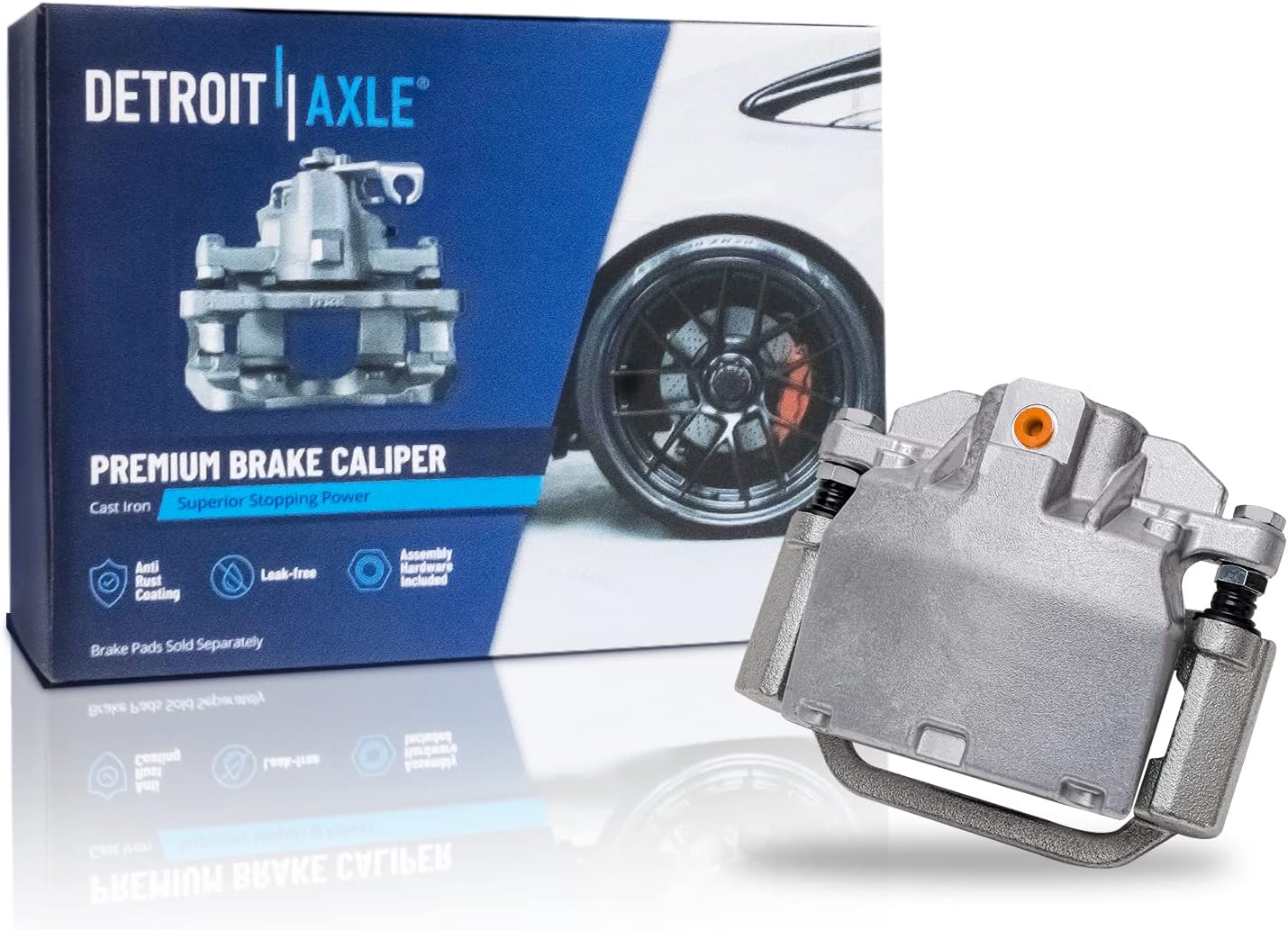 Detroit Axle - Rear Brake Kit for Chevy GMC Silverado Sierra Suburban Yukon XL 1500 Tahoe Avalanche Cadillac Escalade Disc Brake Rotors Brake Caliper Ceramic Brakes Pads Replacement