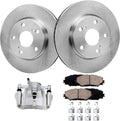 Detroit Axle - Front Brake Kit for Toyota Matrix Corolla Scion xD Pontiac Vibe Disc Rotors Brake Pads Right Brake Caliper Replacement