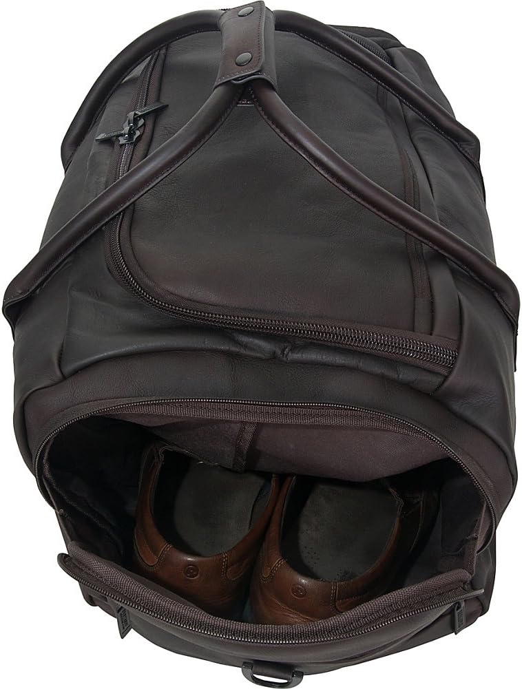 Kenneth Cole REACTION Duff Guy Colombian Leather 20' Single Compartment Top Load Travel Duffel Bag, Cognac