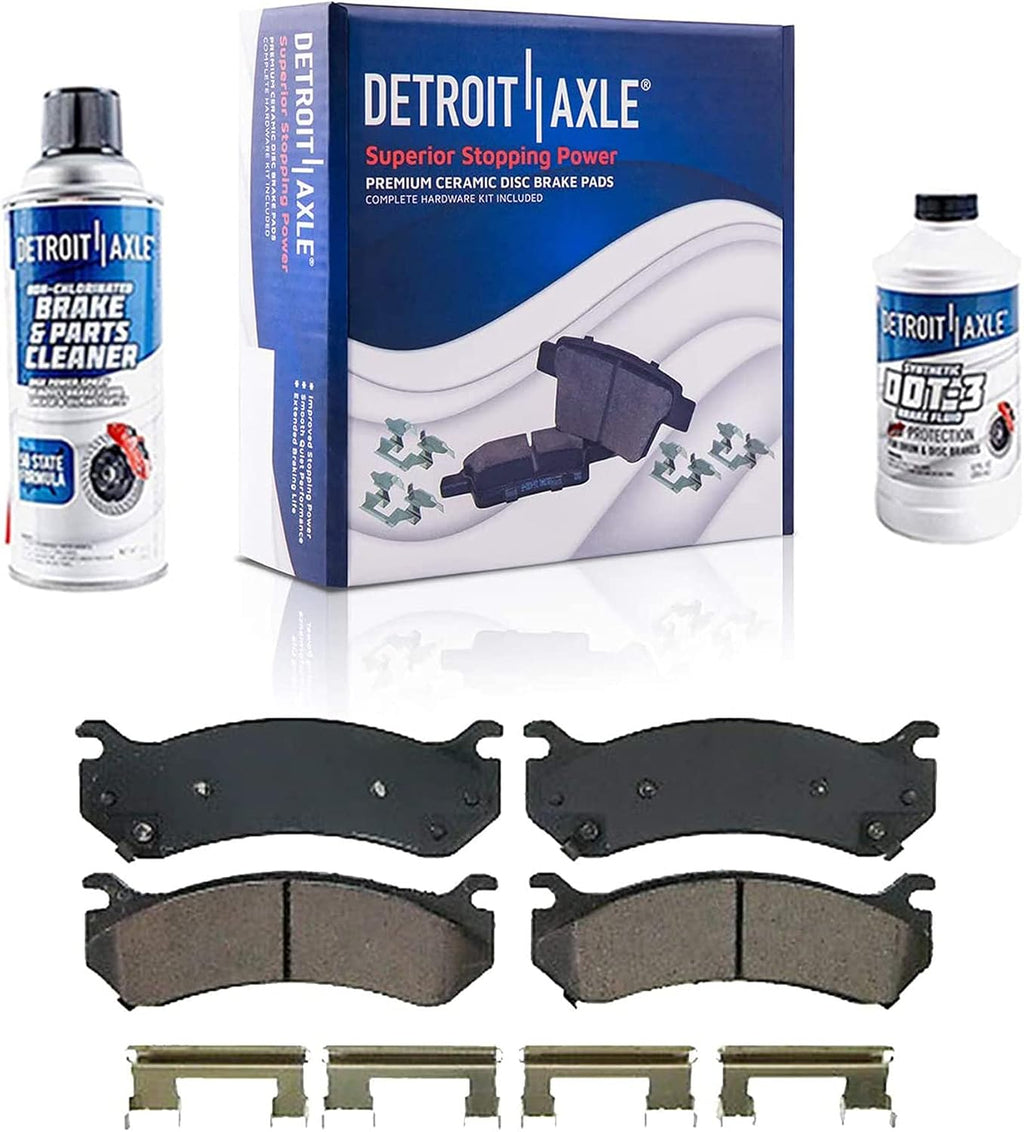 Detroit Axle - Brake Kit for Silverado Sierra Savana Express 1500 Tahoe Yukon Disc Brake Rotors Brake Calipers Ceramic Brake Pads Replacement : 12 inch Front Rotors