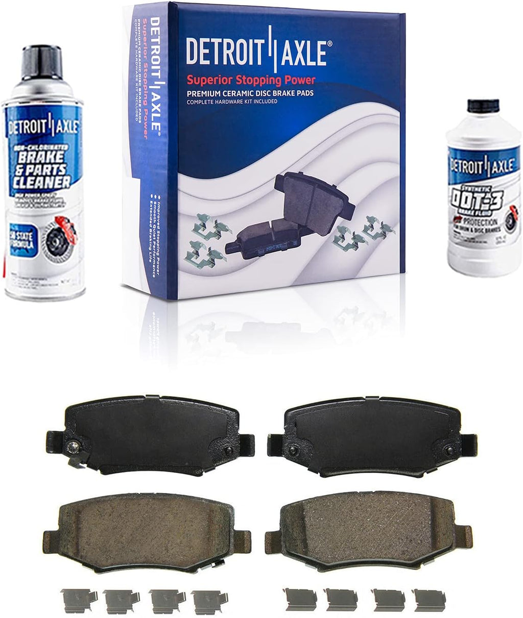 Detroit Axle - Rear Brake Kit for 2007-2017 Jeep Wrangler 2018 Wrangler JK Disc Brake Rotors Brakes Pads 2008 2009 2010 2011 2012 2013 2014 2015 2016 Replacement Brake Calipers : 12.44' inch Rotors