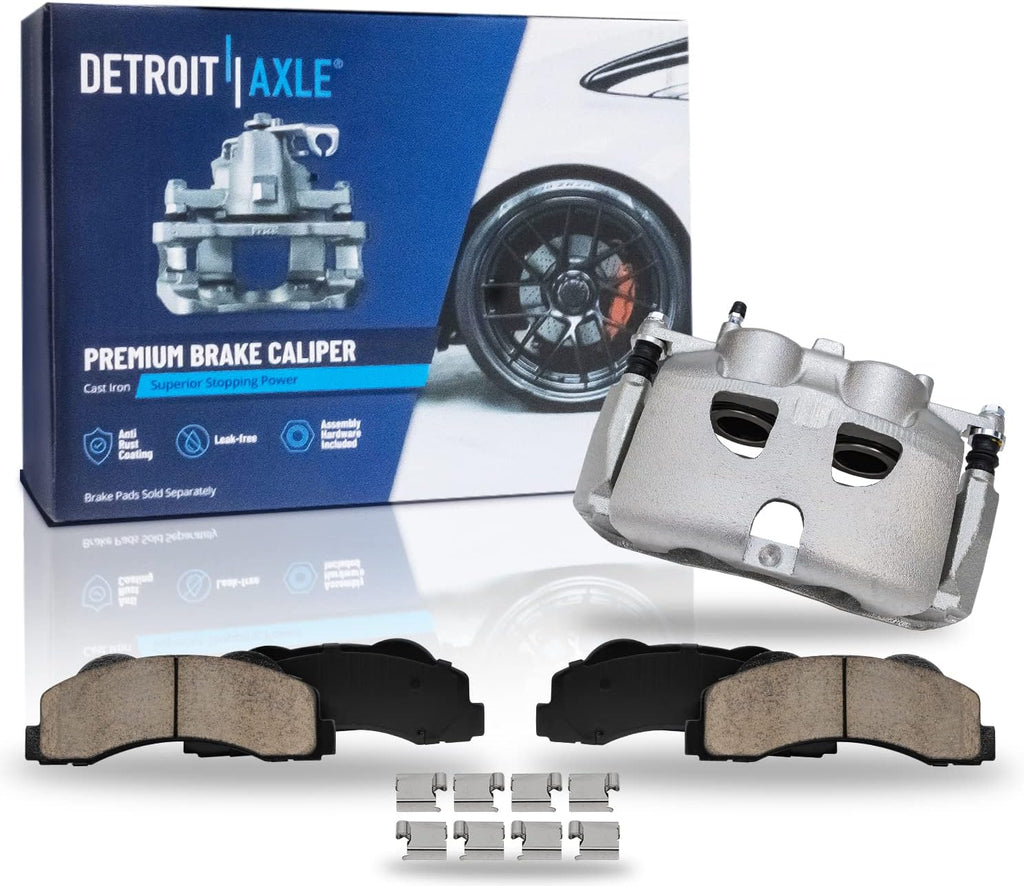 Detroit Axle - Front Brake Kit for 2010-2011 Ford F-150, 2010-2021 Ford Expedition Lincoln Navigator, Disc Brake Caliper Ceramic Brake Pads Replacement