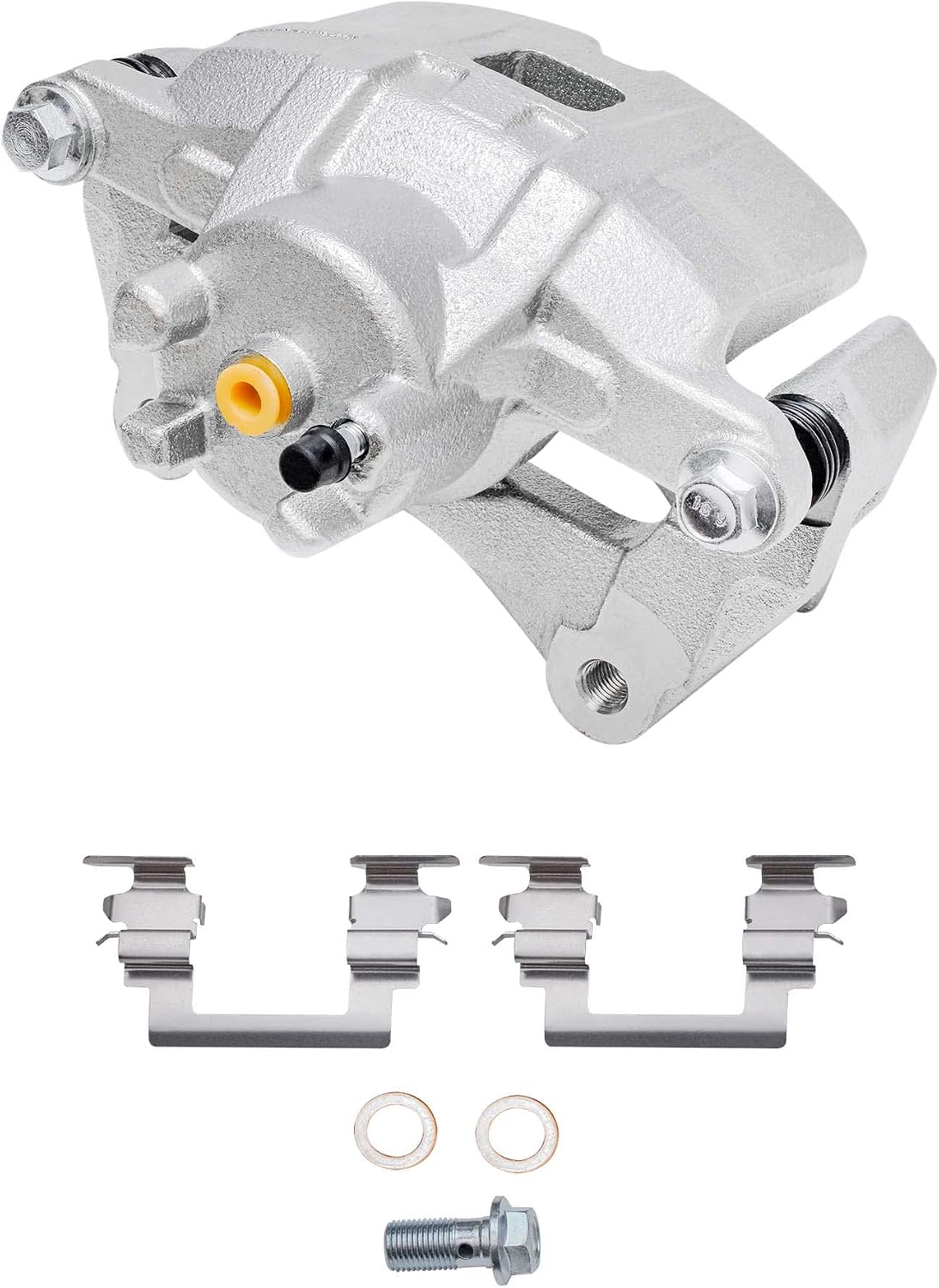 Detroit Axle - Front Disc Rotors Brake Pads Right Caliper Replacement for 2007-2014 Chrysler Sebring 200 Avenger Caliber Compass Patriot - 5pc Set