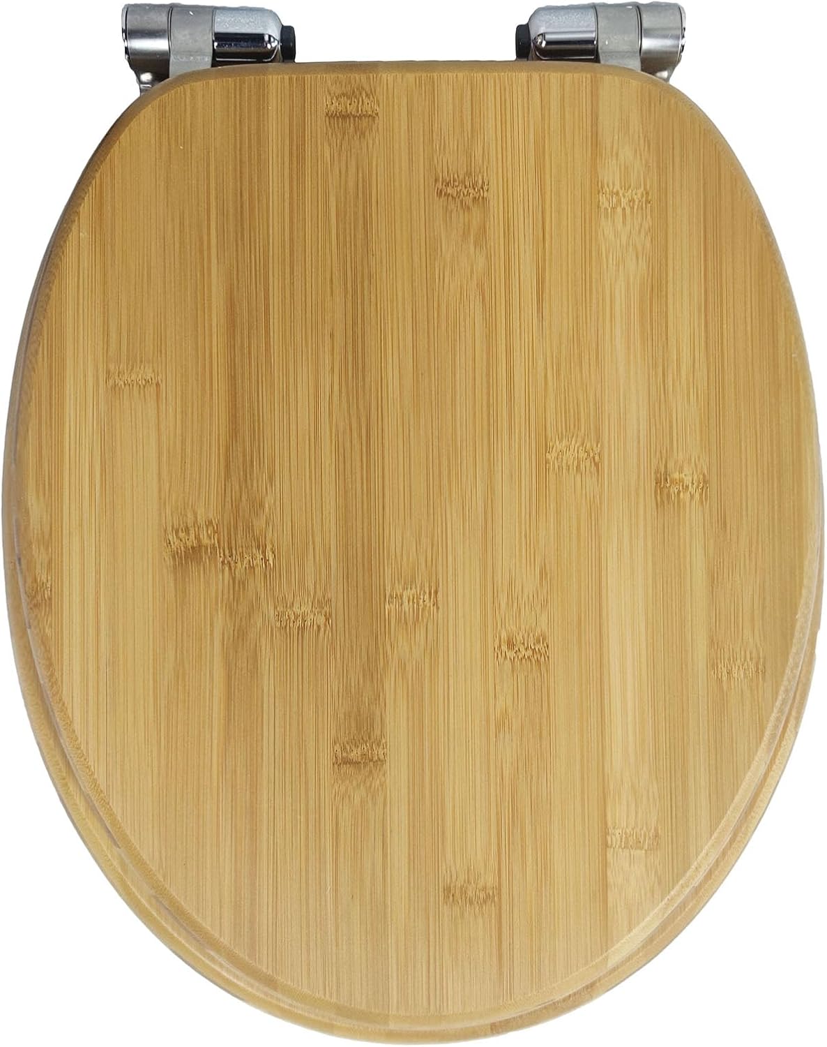 Resin Glitter Toilet Seat, Soft Close & Easy Clean, Oval 36 * 42cm, Top Fixing, Silver(Woode)