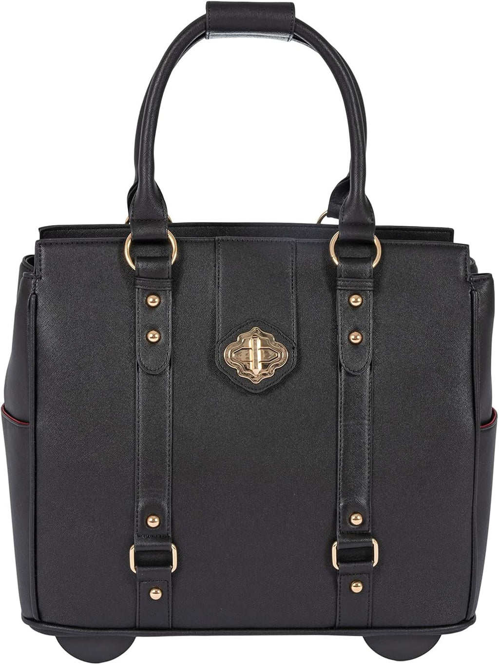 JKM & Company Executive Black Computer iPad, Laptop Tablet Rolling Tote Bag Briefcase Carryall Bag