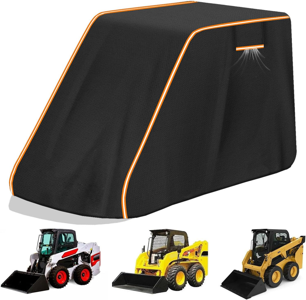 900D Skid Steer Cover Waterproof Heavy Duty, UV Protection Track Loader Cover Compatible with Bobcat, John Deere, Kubota, Caterpillar, Case, New Holland, JCB, (148'x 75'x 80')