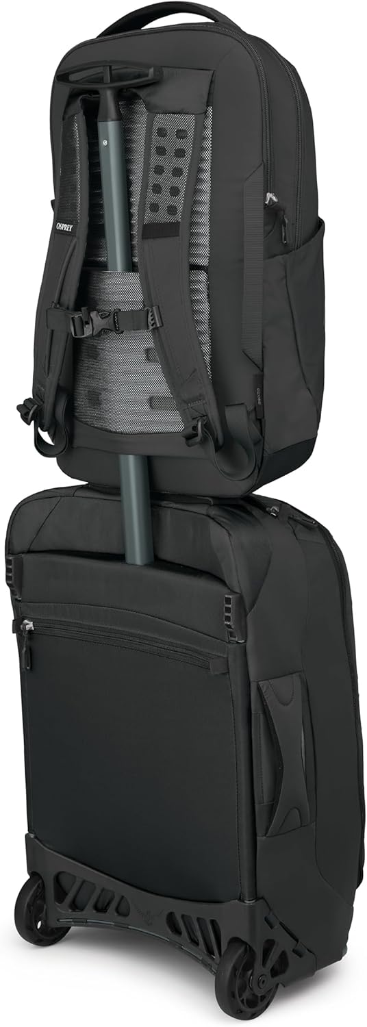 Osprey Ozone Laptop Backpack with Ventilated AirScape™ Backpanel - Lightweight Travel Backpack with 16' Laptop Sleeve - Carry-On Compatible Travel Bag for Men and Women, Black