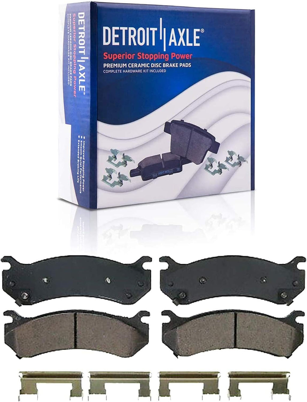 Detroit Axle - Front Brake Kit for Chevy GMC Silverado Sierra Savana Express 1500 Safari Cadillac Escalade, Disc Brake Rotors Ceramic Brake Pads Left Brake Caliper Replacement : 12'' inch Rotorcs