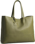 Italian Leather Tote Bag for Women - Large Shoulder Shopper, Fits 16' Laptop, Keychain Holder, Made in Italy