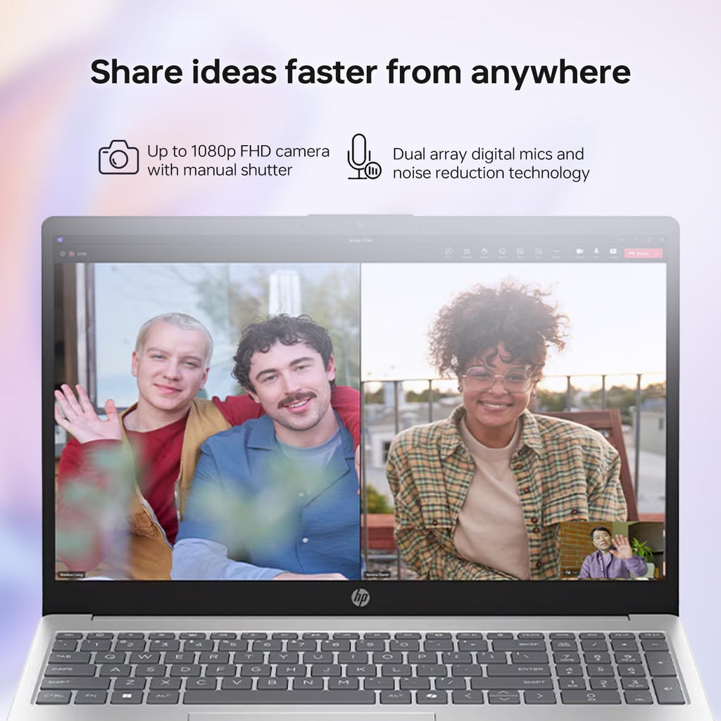 HP Essential 15.6' FHD Touchscreen Laptop, Intel Core Ultra 5 225U, 16GB DDR5 RAM, 2TB SSD, Wi-Fi 6, Windows 11 Home, Backlit Keyboard, Webcam, Copilot AI Ready, Blue, Bundle with PCO Laptop Cooler