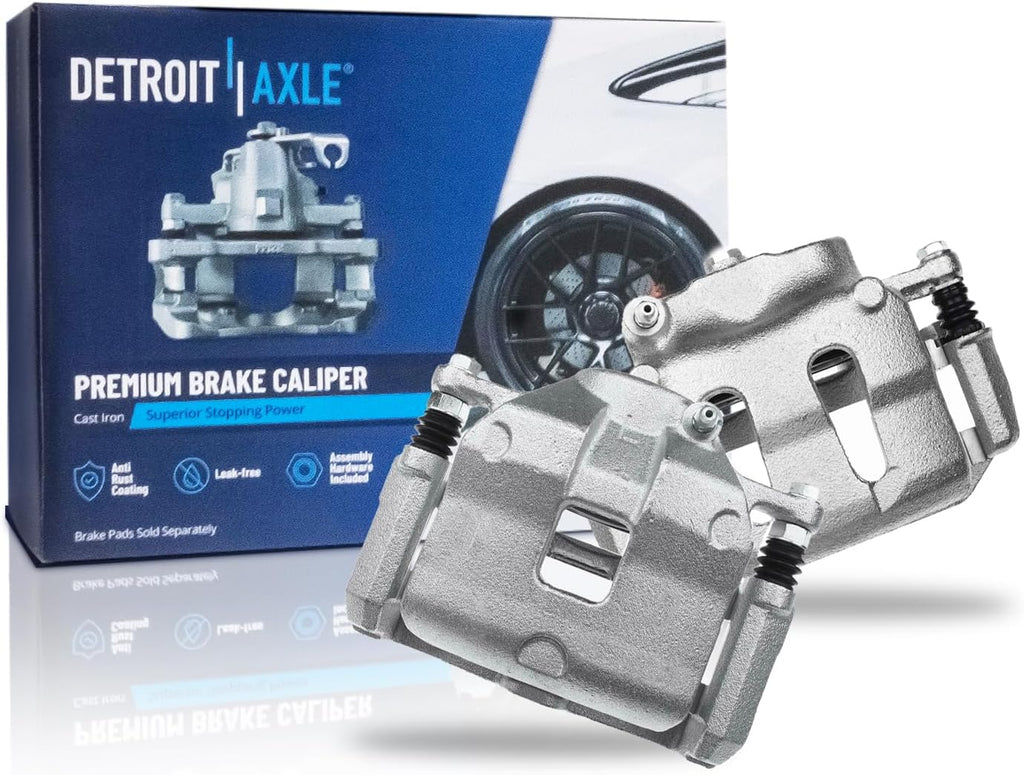 Detroit Axle - Pair Rear Brake Calipers for 2017-2022 Kia Sportage 2019-2023 Hyundai Nexo, Disc Brake Calipers with Brackets 2018 2019 2020 2021 Replacement