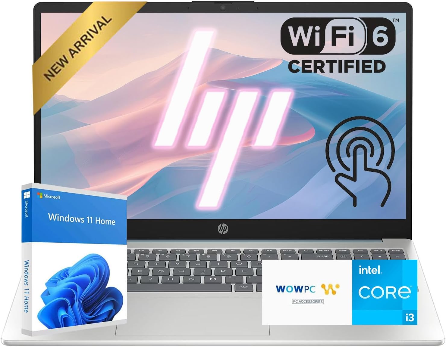 HP Pavilion 15.6' FHD Touchscreen Laptop Computer | Latest 13th Gen Intel Core i3 CPU | Wi-Fi 6 & Bluetooth 5.3 | Up to 9.75H Long Battery Life | 16GB RAM | 1TB PCIe SSD | Windows 11 | WOWPC USB
