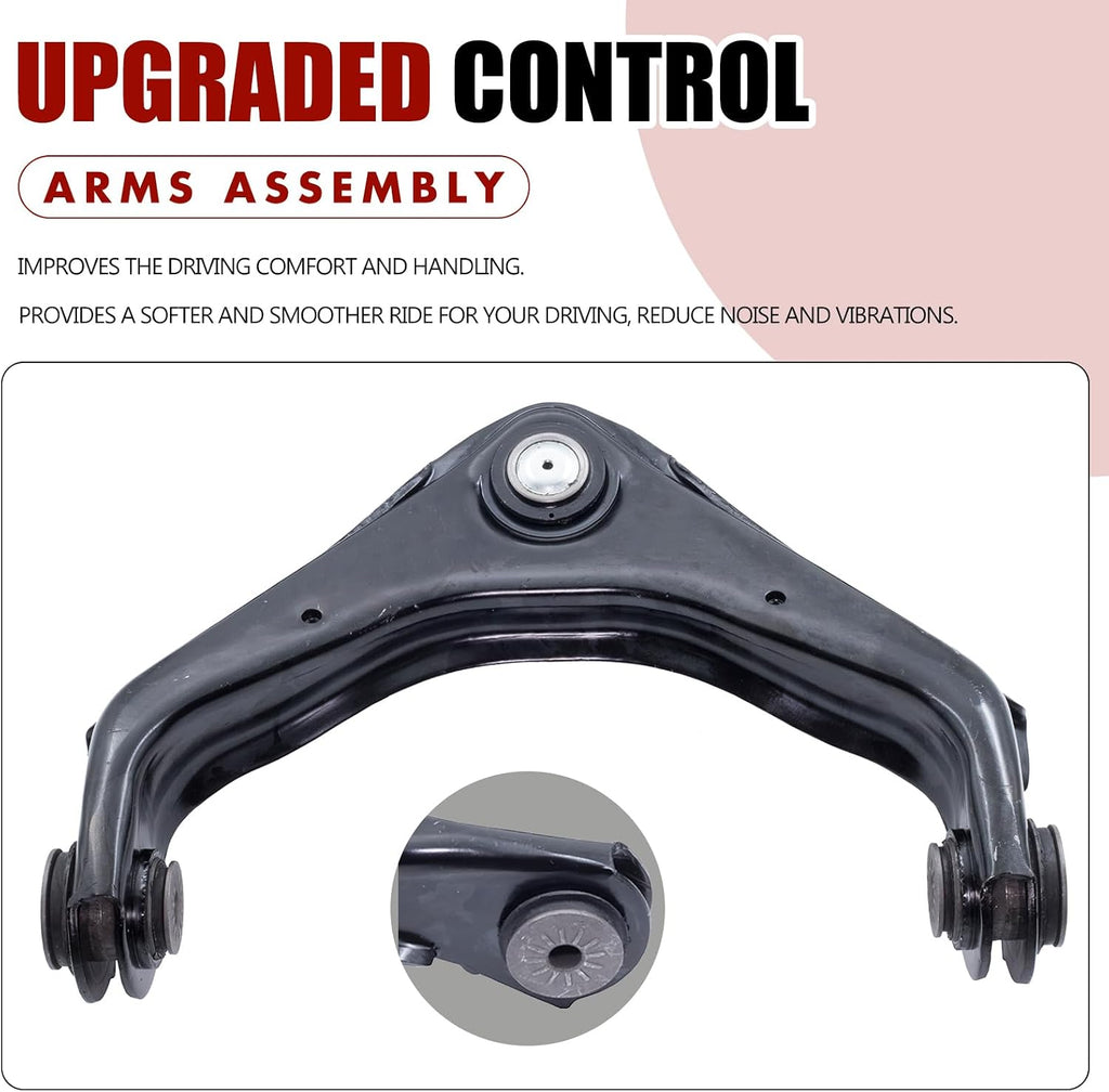 Front Suspension Kit Control Arm 13pcs replacement for Chevy Silverado Chevrolet Avalanche Suburban GMC Sierra 1500 2500 3500 HD w/Ball Joints Sway Bars Tie Rods Pitman Idler Arm Bracket