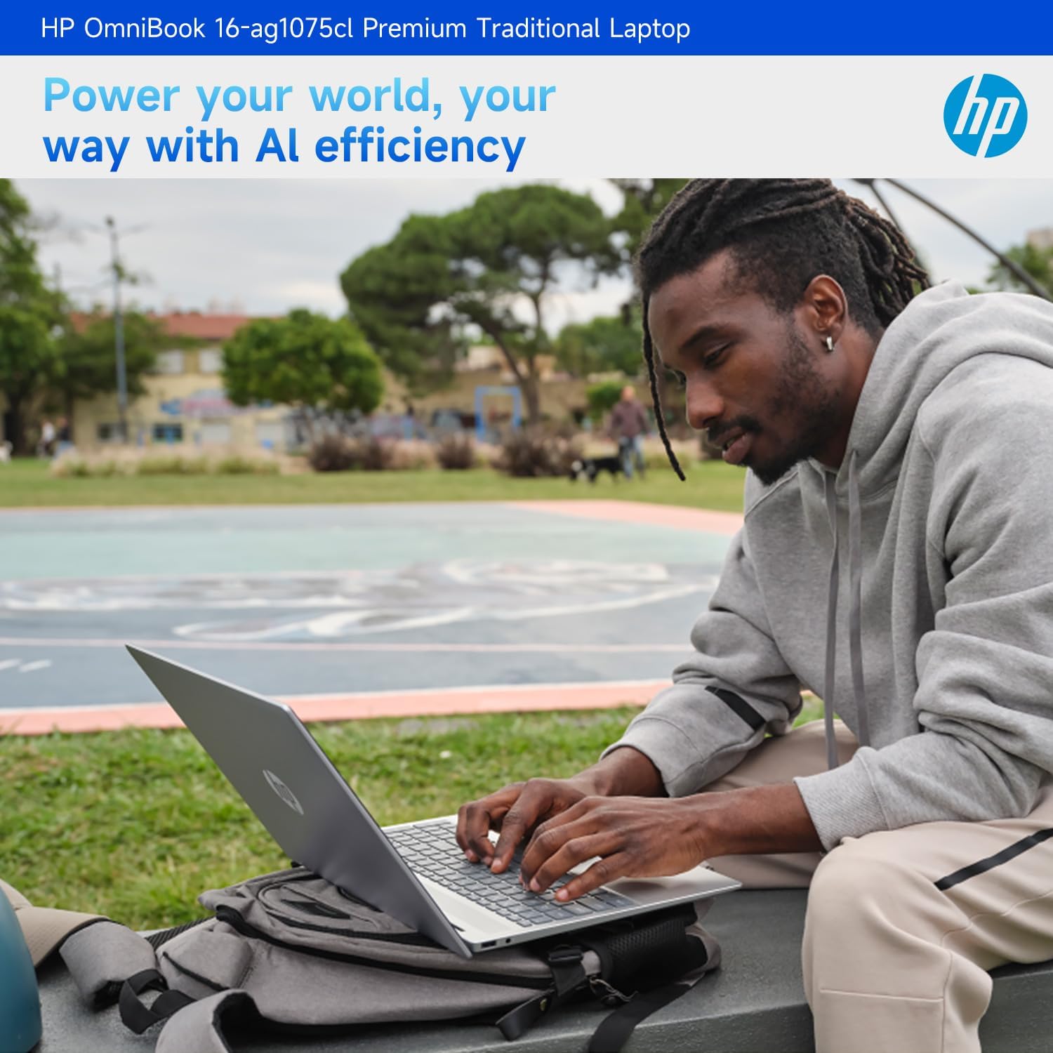 HP OmniBook 16 Premium Copilot AI Business Laptop, 16' FHD+ Touchscreen, AMD Ryzen AI 7 350, 32GB LPDDR5X RAM, 2TB SSD, Wi-Fi 6, Backlit, 1080P Camera, Win11H, Bundle with ADATA 512GCBK External SSD