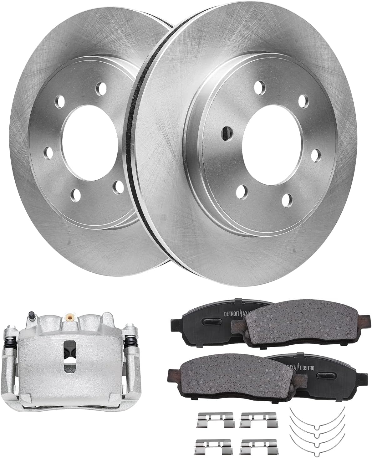 Detroit Axle - 4WD Front Brake Kit for 05-08 Ford F-150, 06-08 Lincoln Mark LT, Disc Brake Rotors Ceramic Brake Pads Brake Caliper 2005 2006 2007 2008 Replacement