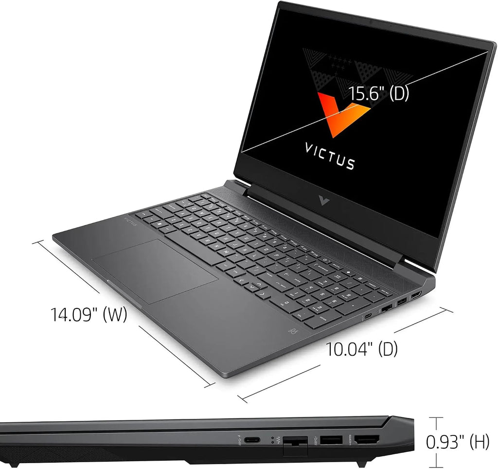 HP Victus 15.6' FHD 144 Hz Gaming Laptop, 8-core Intel i5-12450H, 16GB RAM 1TB Storage (512GB SSD+512GB Docking Set), Backlit Keyboard, Numeric Keypad, RJ-45, Windows 11, NLY Earphones, Mica Silver