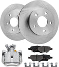 Detroit Axle - 5-Lug Rear Brake Kit for Chevrolet Malibu HHR Cobalt Saturn Aura Ion Pontiac G6 G5 Pursuit, 10.63'' inch Disc Brake Rotors Ceramic Brake Pads Brake Caliper Replacement