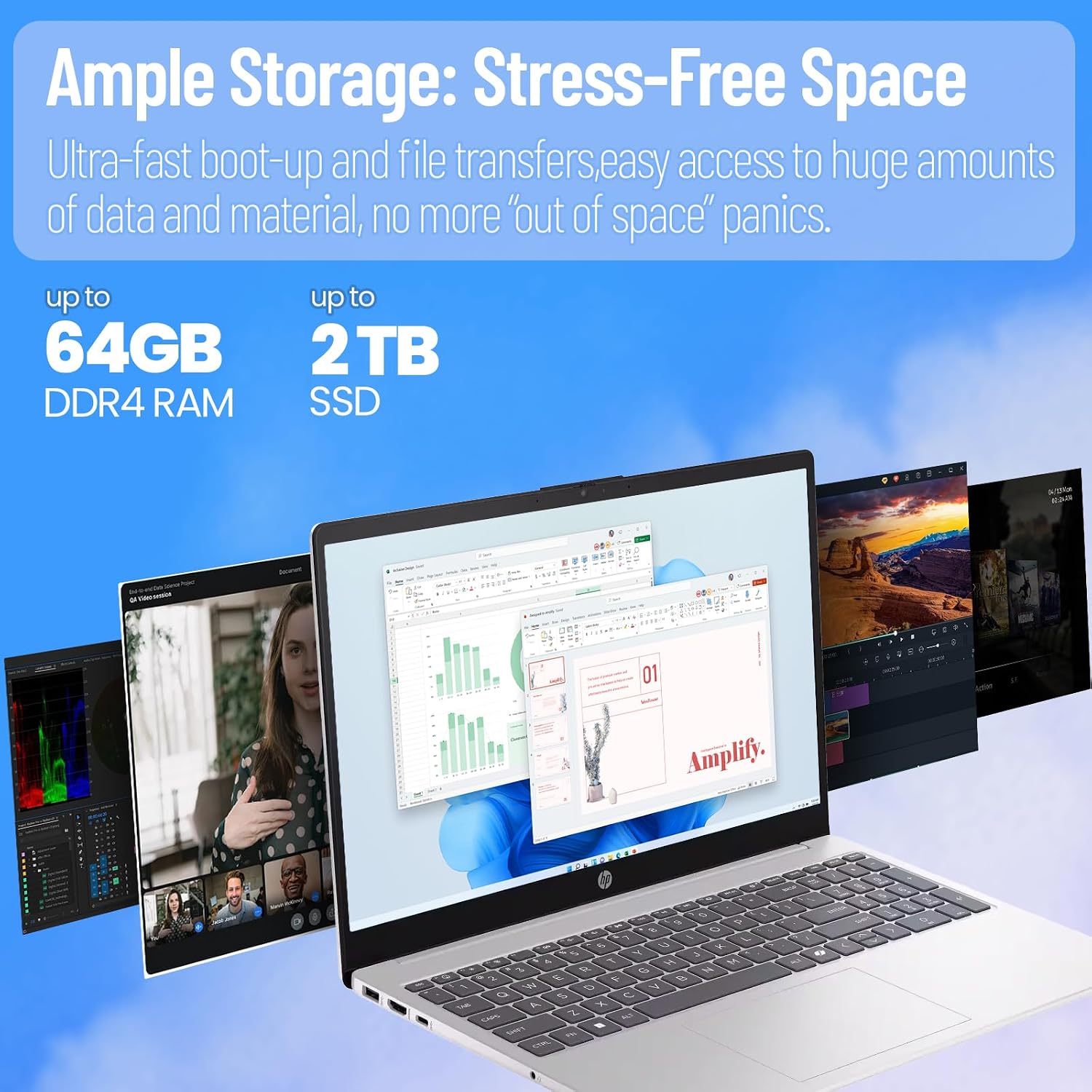 HP 15.6 Touchscreen Laptop Computer • 15.6' FHD IPS Disaplay • Intel 10-Core i7-1355U • Wi-Fi 6 • AI Noise Removal • Copilot • HD Webcam • w/AI Voice Recorder • Win 11 Pro • (16 GB RAM, 512GB SSD)