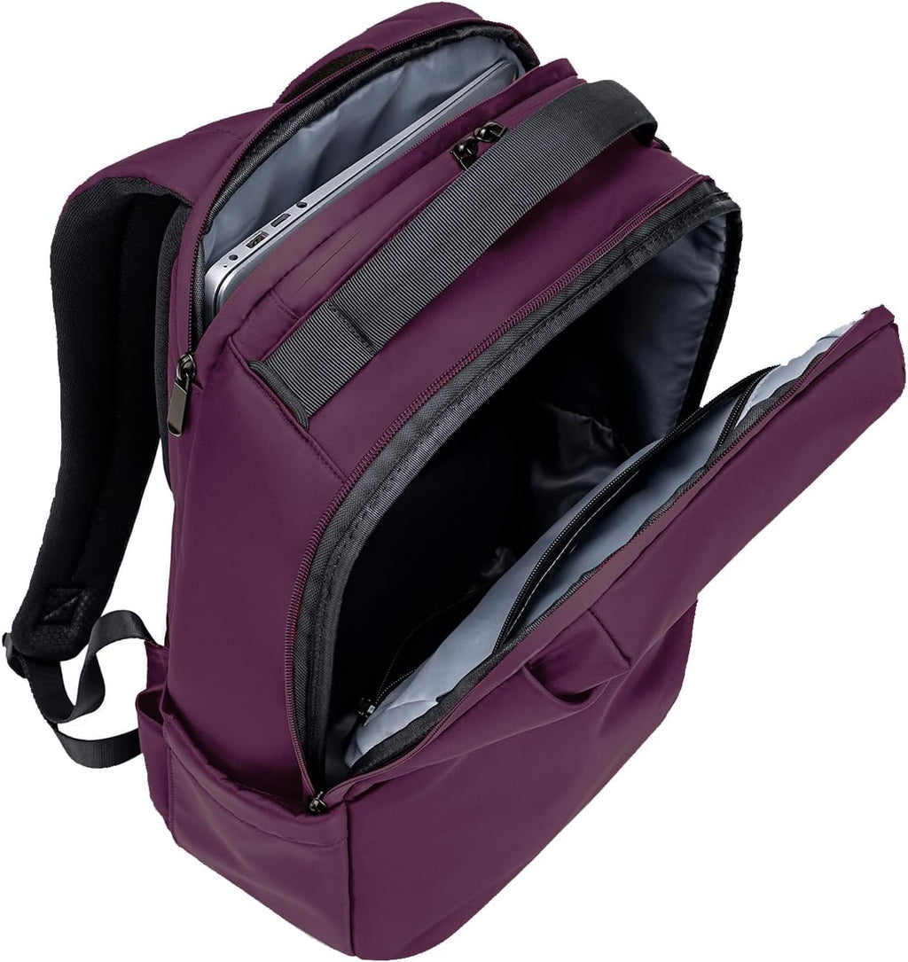 Lux & Nyx Origami Laptop Backpack for Work and Travel - Fits 16' MacBook Pro - Lightweight Business Bag - Men and Women (Wine)