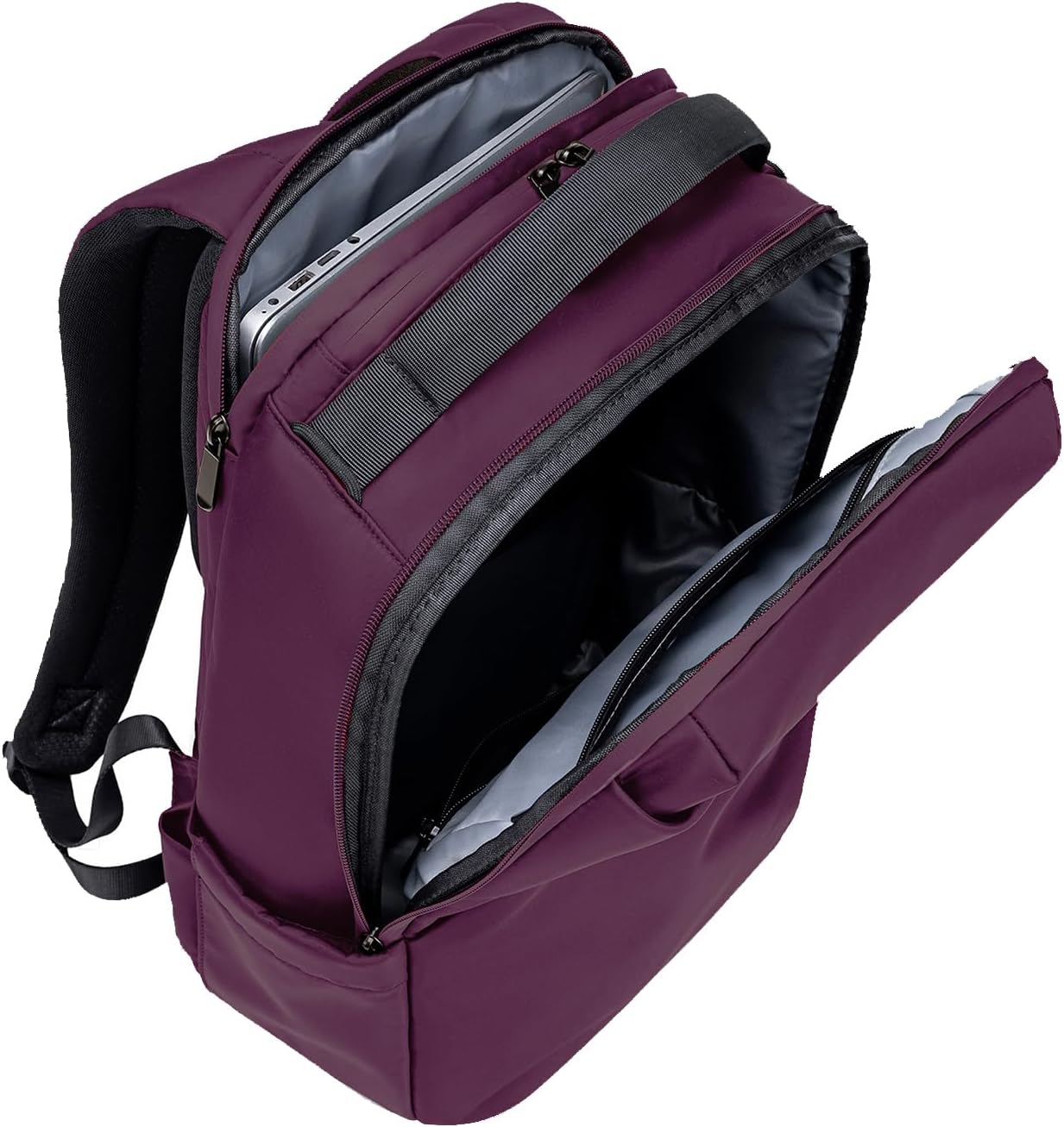 Lux & Nyx Origami Laptop Backpack for Work and Travel - Fits 16' MacBook Pro - Lightweight Business Bag - Men and Women (Wine)