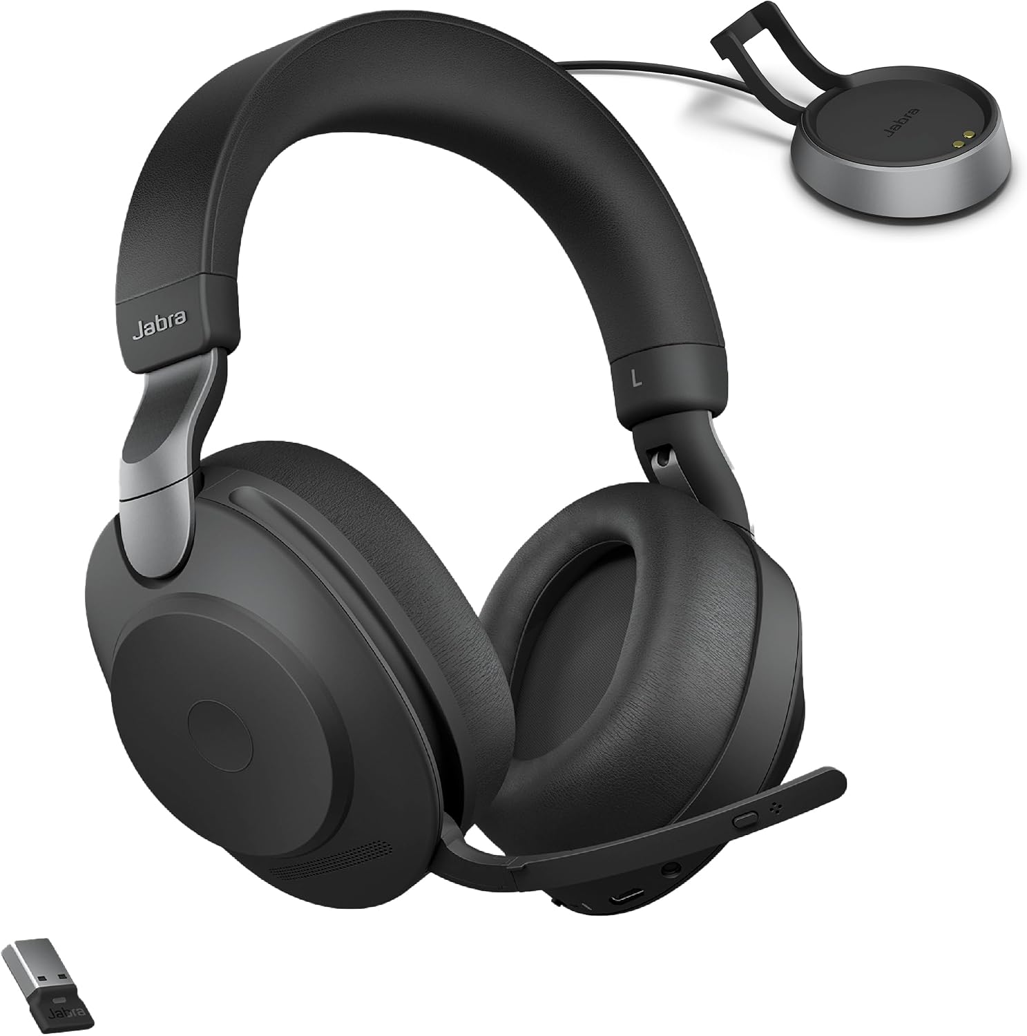 Jabra Evolve2 85 - USB-A MS Teams Stereo Stand - Black Wireless Headset/Music Headphones Black
