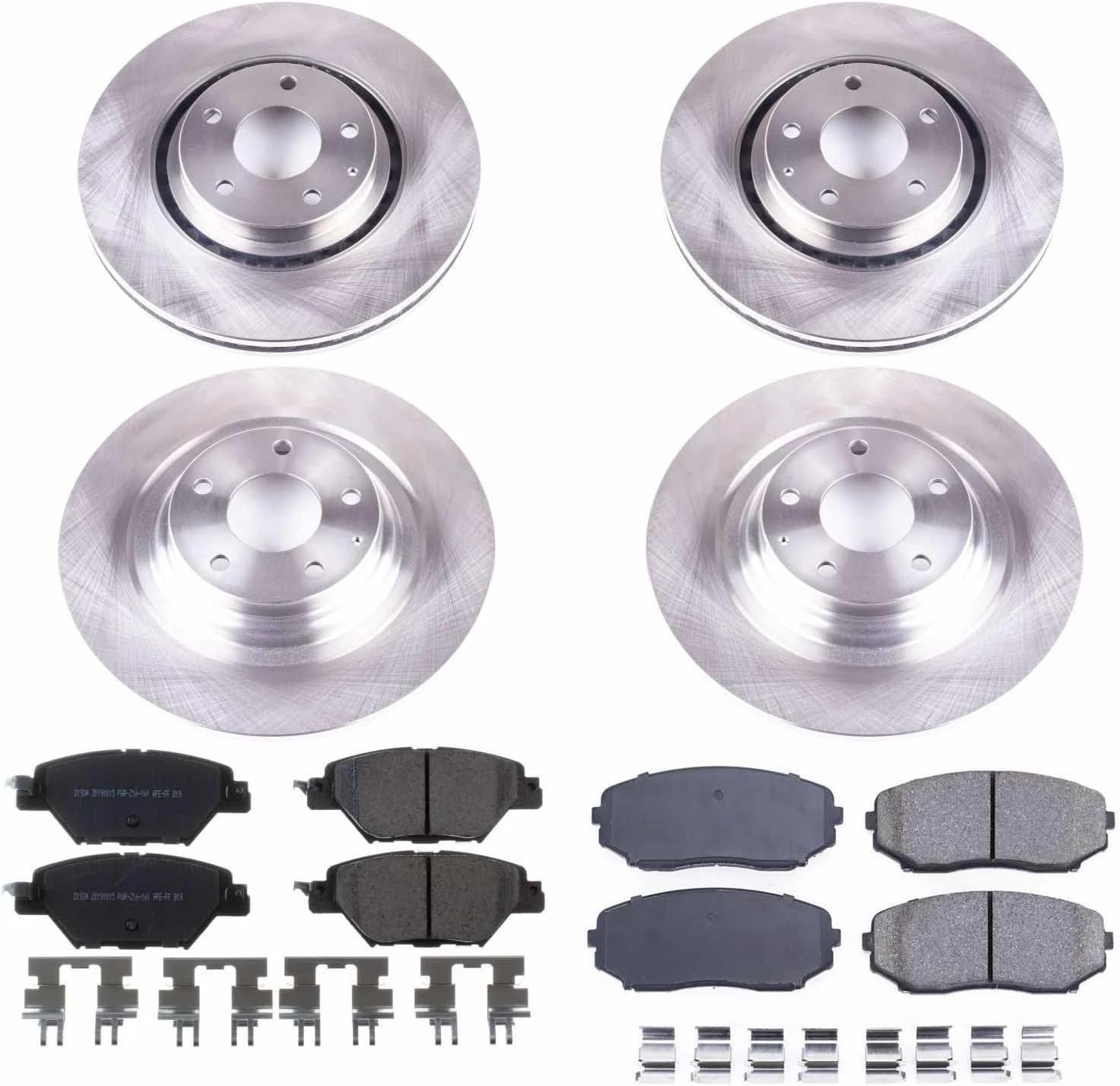 PowerStop Front and Rear Brake Kit for Mazda CX-9 2016-23 - Z17 Ceramic Brake Pads & Disc Rotors Replacement, KOE7610