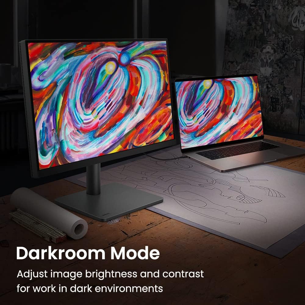 BenQ PD3205U 32 inch 4K UHD IPS Monitor USB-C, 99% sRGB and Rec.709, HDR10, Ergonomic Design, Eye-Care, Built-in Speakers (Renewed)