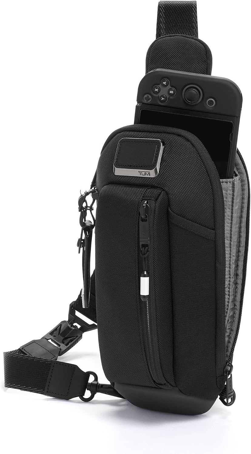 TUMI - Alpha Bravo Esports Pro Sling Bag - Gaming Bag for Handheld Gaming Devices - 12.0' X 5.8' X 2.5' - Black